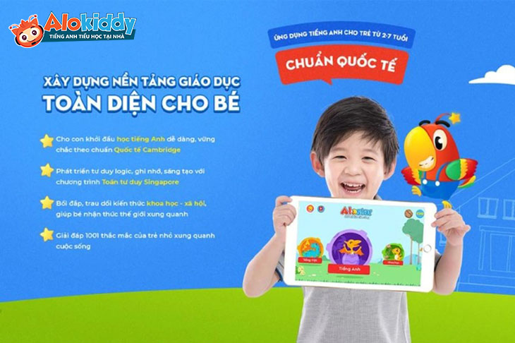 Alostar - ứng dụng học tiếng Anh chuẩn quốc tế cho bé