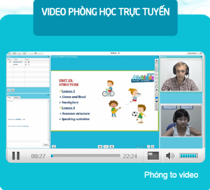 Phòng học trực tuyến anh văn cho bé 